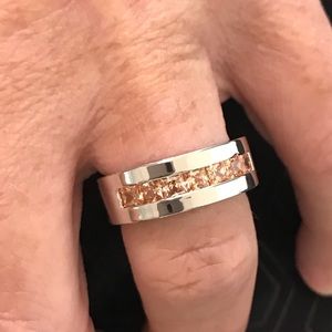 🔴gold filled with peach CZ Ring